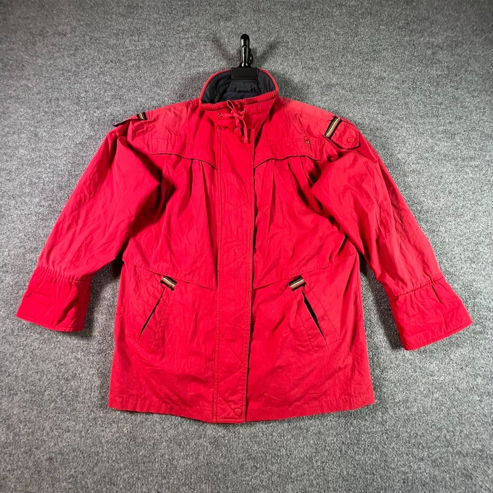 VTG Fleet Street Jacket Women's 12 Red Utility Workwear Travel Winter Full-Zip